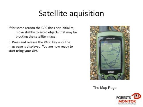 Using GPS - Forests Monitor