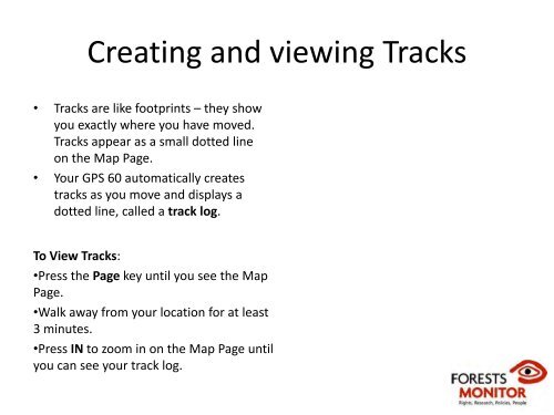 Using GPS - Forests Monitor