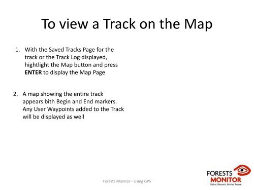 Using GPS - Forests Monitor