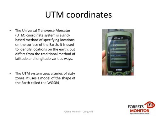 Using GPS - Forests Monitor