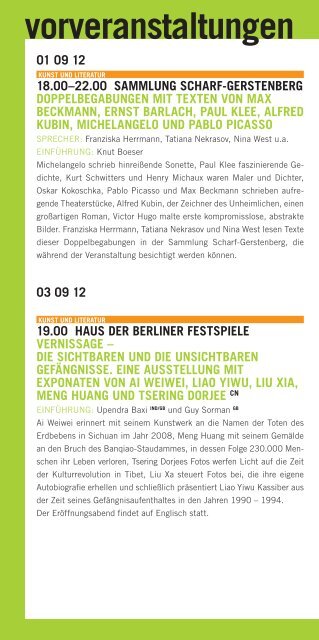 Programm 12. internationales literaturfestival berlin 2012