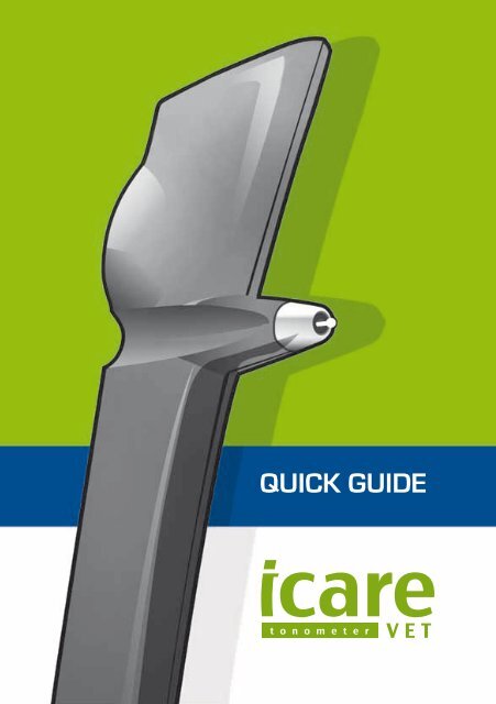 Icare TONOVET quick guide in English
