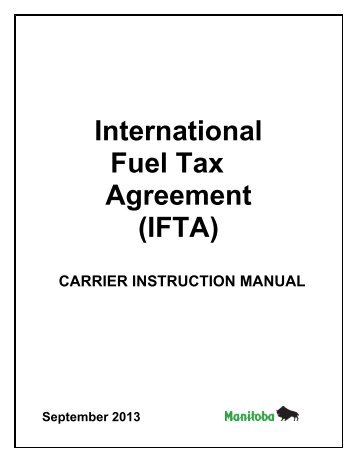 International Fuel Tax Agreement (IFTA) - Government of Manitoba