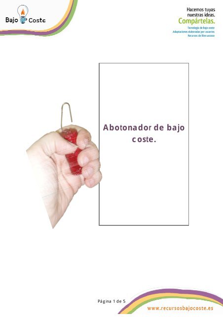 Abotonador de bajo coste. - CRMF Albacete