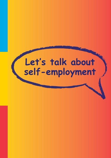 Let's talk about self-employment - [PDF] - Niace