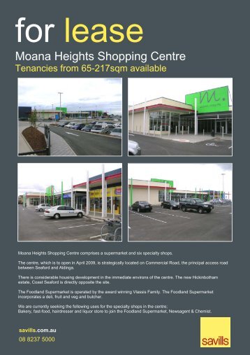 Moana Heights Shopping Centre - Realestate.com.au