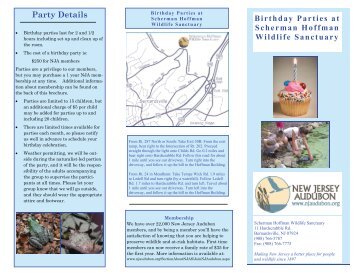 to download our Birthday Party Brochure - New Jersey Audubon ...