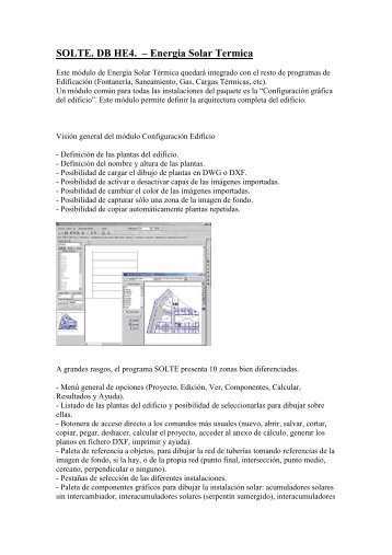 SOLTE. DB HE4. – Energia Solar Termica - Solarweb