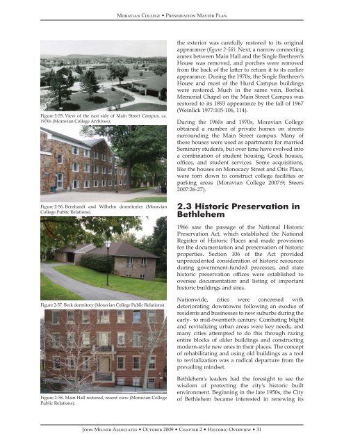 Moravian Preservation Master Plan.indb - Society for College and ...