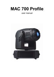 MAC 700 Profile user manual