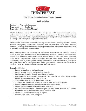 production supervisor job description