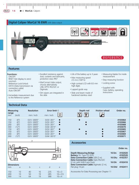 MarCal. Calipers - STOCKFER