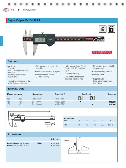 MarCal. Calipers - STOCKFER