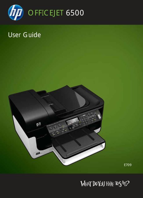 HP Officejet (E709) All-in-One Series User Guide - Radio Shack