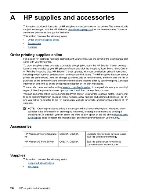 HP Officejet 6500 (E709) All-in-One Series User Guide - Radio Shack