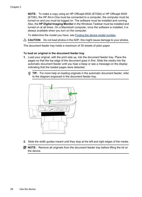 HP Officejet 6500 (E709) All-in-One Series User Guide - Radio Shack