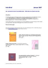 infobrief0107 2 - Landeskirchliche Zentralbibliothek Stuttgart