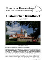 Rundbrief 2013/2014 - Historische Kommission für den Kreis ...