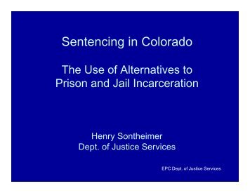 Alternatives to prison - El Paso County