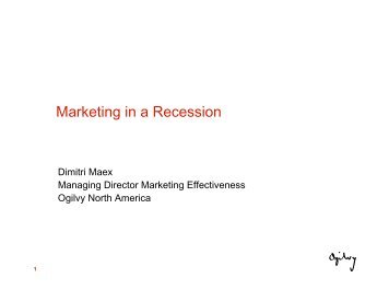 Dimitri Maex: Recession Marketing - American Business Media