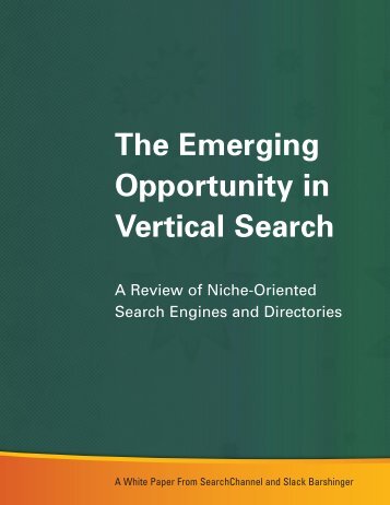 The Emerging Opportunity in Vertical Search - American Business ...