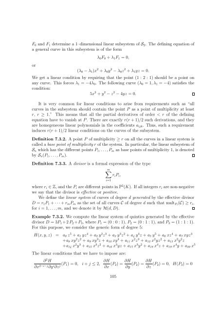 Chapter 7 Local properties of plane algebraic curves - RISC