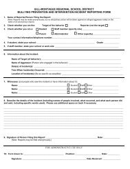 Sample Bullying Prevention and Intervention Incident Reporting Form