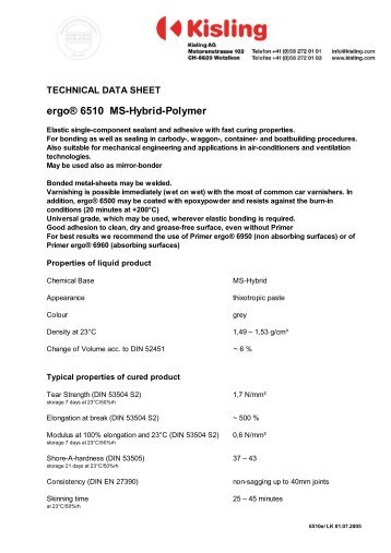 ergo® 6510 MS-Hybrid-Polymer - Maagtechnic