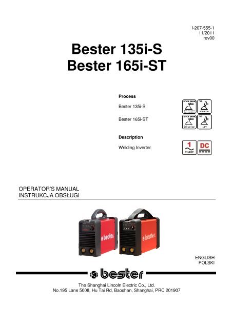 Bester 135i-S Bester 165i-ST - Lincoln Electric - documentations
