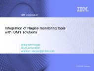 Integration of Nagios monitoring tools with IBM's solutions