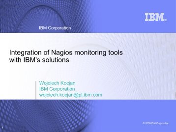 Integration of Nagios monitoring tools with IBM's solutions