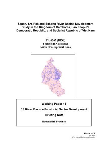 Sesan, Sre Pok and Sekong River Basins Development Study in the ...