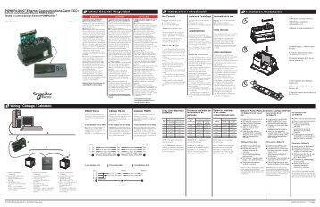 Wiring / Câblage / Cableado Safety / Sécurité ... - Schneider Electric