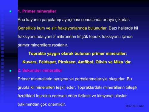 Ana Materyal - Ziraat FakÃ¼ltesi - Ankara Ãniversitesi