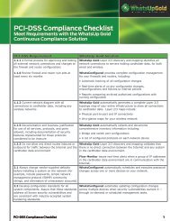 PCI-DSS Compliance Checklist - WhatsUp Gold