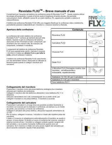 Revolabs FLX2 â Breve manuale d'uso