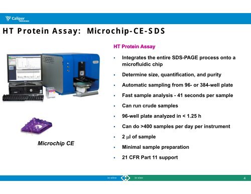 LabChip GXII for High Throughput Analysis of Protein ... - PerkinElmer