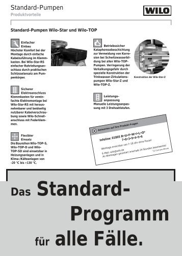 Das Standard- Programm fÃƒÂ¼r alle FÃƒÂ¤lle. - Wilo-Select.NET