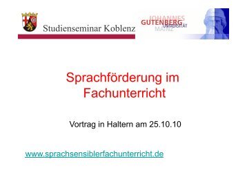 Vortrag Prof. Josef Leisen Sprachförderung