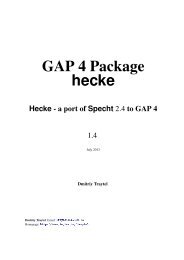 GAP 4 Package hecke