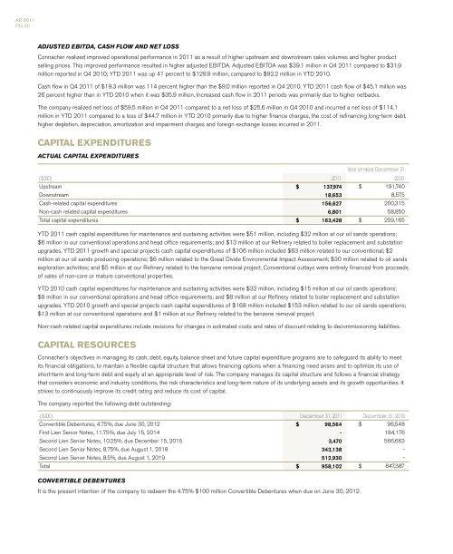 ANNUAL REPORT 2011 - Connacher Oil and Gas