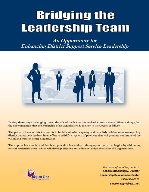 Bridging the Leadership Team-Support Service Directors ... - Region 1
