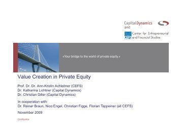 Value creation in private equity transactions - DVCA