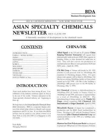 Issue 13, June 1999 - Business Development Asia LLC