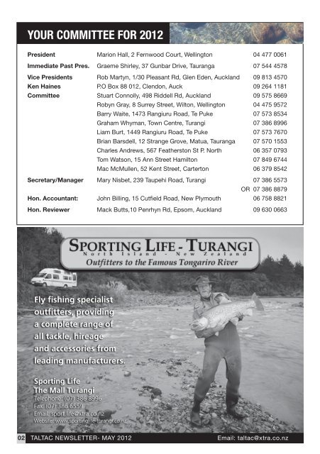 TALTAC Newsletter May 2012 - Christchurch Fishing and Casting ...