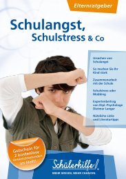 Schulangst, Schulstress & Co - SchÃ¼lerhilfe