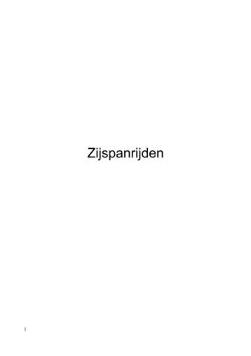 Zijspanrijden