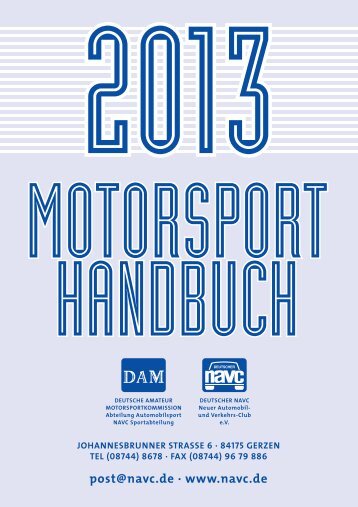 Ausschreibung des Motorsport Handbuchs als PDF ... - NAVC Nord