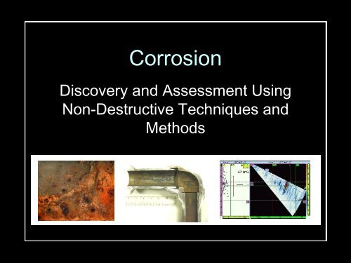 Developing Corrosion Monitoring Programs - NACE Calgary