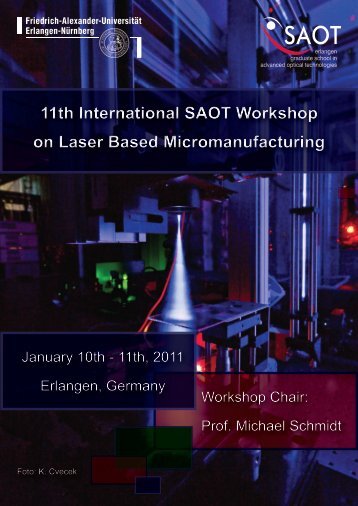 11th International SAOT Workshop on Laser Based ...